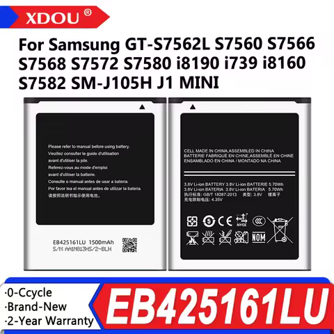 Brand New EB425161LU Battery For Samsung GT-S7562L S7560 S7566 S7568 S7572 S7580 i8190 I739 I8160 S7