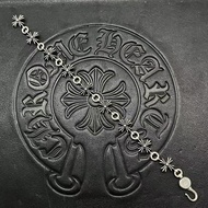 Chrome Hearts Bracelet 925 Silver Square Cross Flower Bracelet 1009