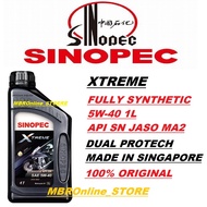 SINOPEC 4T HIGH PERFORMANCE ENGINE OIL XTREME 5W-40 FULLY SYNTHETIC API SN JASO MA2