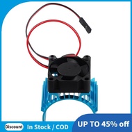 For  A959-B 144001 124019 RC Car Aluminum Alloy Motor Heatsink Cover with Cooling Fan for 540 550 36