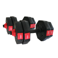VRK ดัมเบลแผ่นถอดได้ ชุด 15 KG. (แปลงเป็นบาร์เบลได้) - Dumbell+Barbell