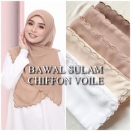 BAWAL SULAM CHIFFON VOILE BIDANG 45 KLASIK EMBROIDERY SULAM BIKU