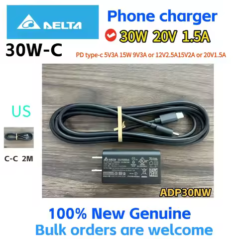 Charger UL/US 30W 20V 1.5A Phone charger 30W Tablet charger US Power adapter ADP 30NW Delta Genuine 