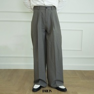 [กางเกง] BARON "OMAR" Pants กางเกงทรงขากระบอกใหญ่สไตล์เกาหลี สีน้ำตาลและเบจอ่อน