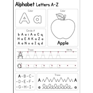 ABC, 1-10 and Shapes Template