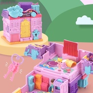 BARR1YP Simulation Play House Toys, Creative Expandable Doll Houses with Furniture, with Lighting an