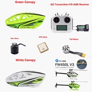 Fly Wing FW450L V3 RC Helicopter Parts Original Controller with Receiver Canopy Motor ESC Servo GPS 