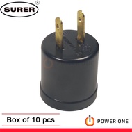 Surer 605 2-Pin Light Socket Plug Adapter (E27) (Box of 10pcs) (600 Series)