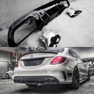 Mercedes W205 C250 C300 AMG C63S Diffuser & Exhaust Tips set
