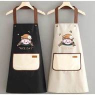 Premium wear-resistant apron with pocket waterproof apron for kitchen woman men_alike Doraemon