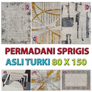 Alhadi Rug 80 x 150 cm Thickness 7mm SPRIGIS Floor Carpet Original Türkiye Soft Soft Abstract Modern