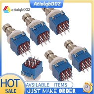 True Bypass Guitar Effect Pedal Switch 6PCS 3PDT Foot Switch PCB Button-On-on Latching 9 Pins Blue
