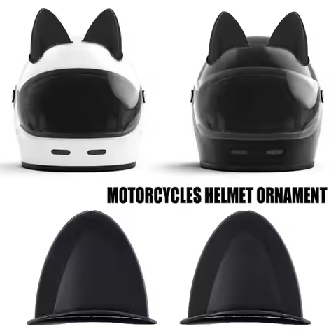 2PCS Helmet Decoration Cat's Ears (Steamed Cat-Ear Shaped Bread) Motorcycle Helmet Cute Car Decorati