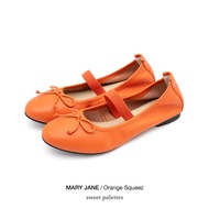 Sweet Palettes รองเท้าหนังแกะ Mary Jane Orange Squeez