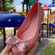 【Ready Stock】2024Melissa same style children shoes, fish mouth jelly shoes, princess bow