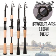 EDANAD Portable Fishing Rod, Spinning Casting Telescopic fishing rod,  Short Mini 1.5M-2.4M fiberglass Lure Rod Travel Fishing Equipment
