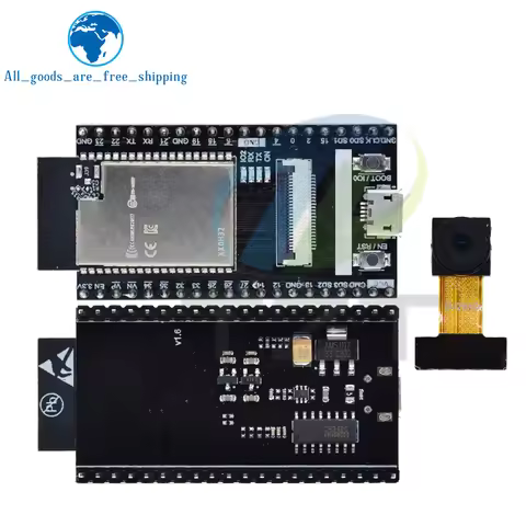 TZT ESP32-WROVER Board with Camera ESP32 CAM Camera Module WiFi-Bluetooth Module for Arduino OV3660