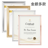 A4 Certificate Frame Gold Silver Photo Glass A4 Aluminum A4 Wood Grain A4 Advanced A