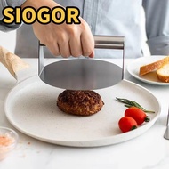 SIOGOR Stainless Steel Grill Press, Stainless Steel Round Smash Burger Press, Steak Burger No Rust B
