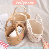 SOLIGHTER Storage Basket Cotton Cord Woven Women's Luggage Cord Bag