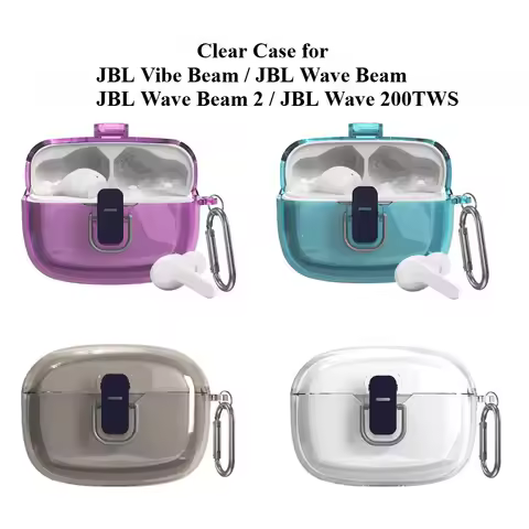 Case for JBL Vibe Beam , Wave Beam 2 , Wave 200TWS Protective Transparent Clear TPU Covers Earphone 
