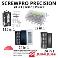 ✅🇸🇬 ScrewPro CHEAPEST & READYSTOCK 115 In 1 / 32 in 1 / 24 in 1 Precision Screwdriver Set Repair Too