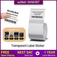 NIIBOT B21 B1 B31 B3S Transparent Sticker Waterproof Tearproof Thermal Label Paper Price Tag