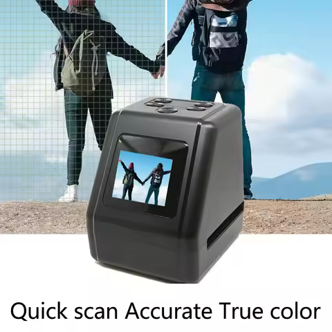 Film Scanner 2in Screen Slide Scanner Convert 135 126 110 8mm Slides to 22MP JPG Digital Photo Negat