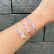 Gelang Batu Alam Rose Quartz Gelang Batu Kristal Gelang Tali Gelang Serut
