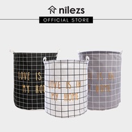 Love Is In My Home Laundry Basket/Bag Black, White, Grey for Clothings, Storage, Service Yard, Clean