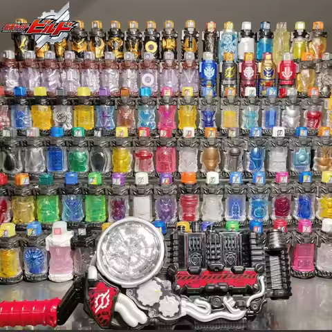 Kamen Rider Build Complete Full Bottles DX Set Shakable Interlocking Bottles with Build Belt Ultimat