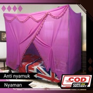 Kelambu Nyamuk Tebal Kuat Premium Ukuran Jumbo Klambu Gantung Tenda Kotak Lipat Murah Selambu Kamar 