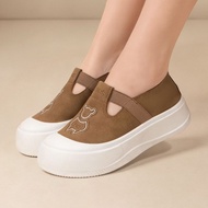 Popular Birkenstock Shoes Platform Shoes Loafers Female Round Toe Student White Shoes Female Casual 