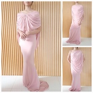 carol Many Ways to Wear Draped Long Dress For Party Ninang Wedding Entourage Free and Plus Size - FR