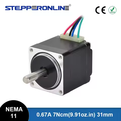 STEPPERONLINE Nema 11 Stepper Motor 0.67A 7Ncm(9.91oz.in) 28x28x31mm 4-lead for DIY 3D Printer CNC X