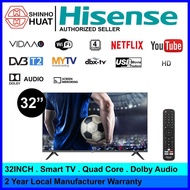 Hisense 32 Inch HD VIDAA Smart TV 32A5600F DVB-T2 DTTV IDTV MYTV Myfreeview Netflix Youtube