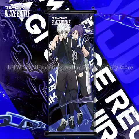 Japanese Classic Anime BlueLock High-definition Poster Scroll Hanging Painting Simple Decoration Liv