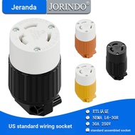 C. c. NEMA L6-30R American Standard High Power Industrial Power Plug 30A American Standard Three-Cor