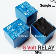 RELAY SONGLE 5 VOLT 5 PIN RELAY 5VOLT 5PIN RELAY SONGLE 5V 5 KAKI RELAY 5V 5 KAKI RELAY 5V 5PIN