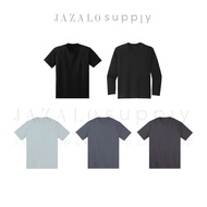 Kids Plain Black Cotton T-shirt / Microfiber Jersey - Light Knight Dark Grey Long - Baju Jersi Kosong Budak Hitam Kelabu