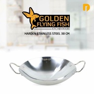 Non-stick Frying Pan Stainless Steel Golden Flying Fish Harden Wok Pan SNI