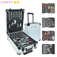 COZYVY 187Pcs Tools Set, Wheeled Trolley Carbon Steel Tool Box Set, Portable High Hardness Trolley B
