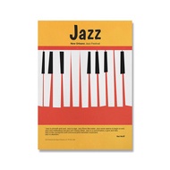 เปียโนกีตาร์ Sax Instrument Retro Graffiti โปสเตอร์ภาพวาดผ้าใบพิมพ์ Wall Art Jazz Music Quotes รูปภา