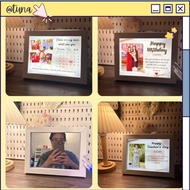 Mirror Photo Frame for Mom, Teacher with Light Up Photo Frame for October 20, November 20 (Straw BOX