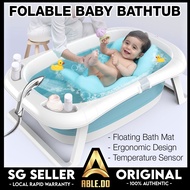 Foldable Baby Bathtub Collapsible Portable Safe and Eco-friendly Non-slip Material for Baby Kids Toddler Infant Bathtub