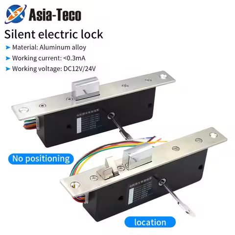 DC 12V 24V Euro Door Smart Cylinder Lock Embedded Mounted Rim Bolt Motor Lock mechanical Key Unlock 