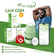 3PCS LinX CGM Continuous Glucose Monitoring Kit 24h Real Time Blood Glucose Monitor No Finger Pricki