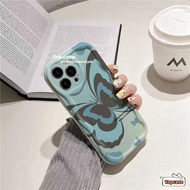 For Infinix Smart 8 7 6 5 2020 Hot 40i 40 Pro 30i 30Play 20 20i Play Note 12 G96 Spark Go 2024 2023  Hot 12 11 10 Play Ins Blue Butterfly Couple 3D Wave Edge Phone Case Soft Cover