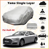 For Audi A8 - XXL Size Yama Grey Single Layer Selimut Kereta Car Cover Dirt Resistant Sun Protection