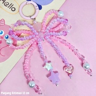 GANTUNGAN Bag Hanger Bag Charm Keychain Ribbon Coquette - GK002